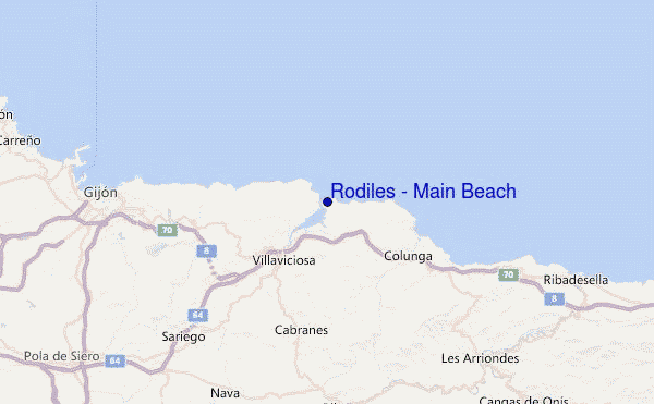 Rodiles - Main Beach Location Map