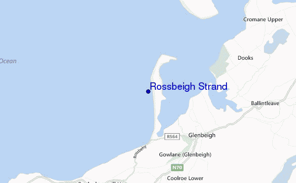 mapa de ubicación de Rossbeigh Strand