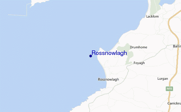 mapa de ubicación de Rossnowlagh