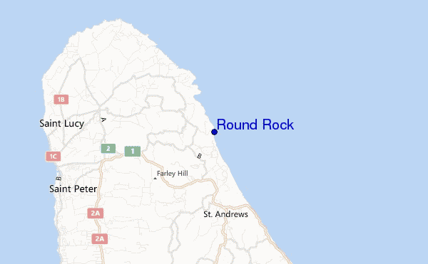 mapa de ubicación de Round Rock