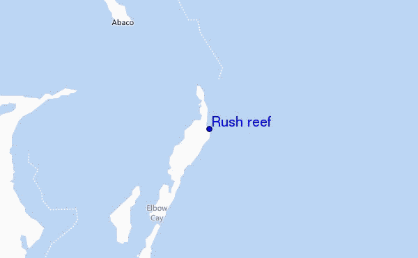 mapa de ubicación de Rush reef