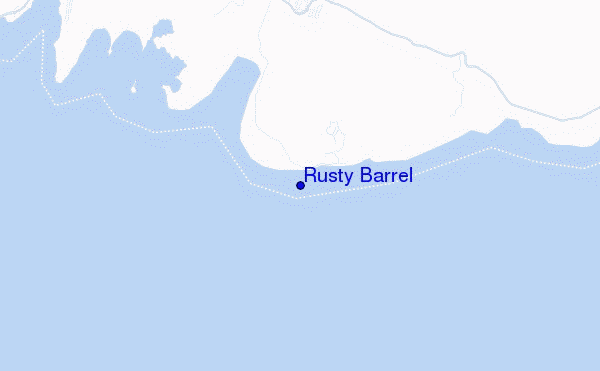 mapa de ubicación de Rusty Barrel