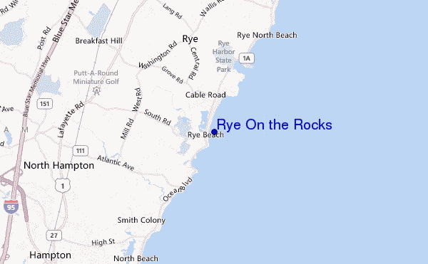 mapa de ubicación de Rye On the Rocks