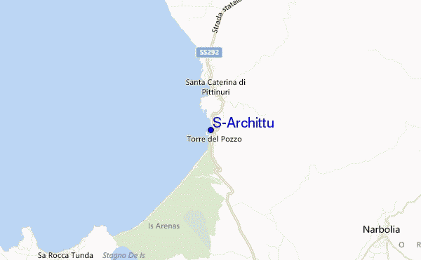 mapa de ubicación de S'Archittu