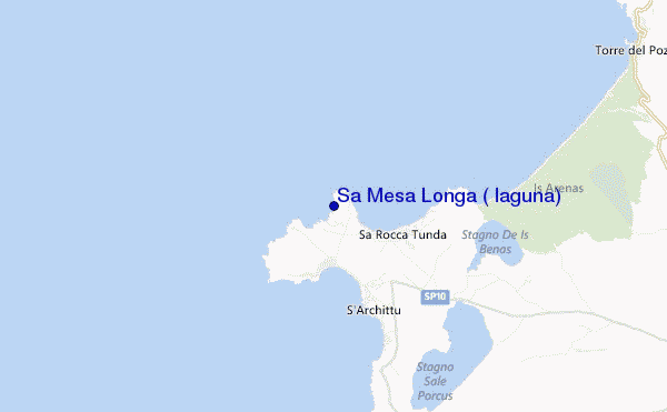 mapa de ubicación de Sa Mesa Longa ( laguna)