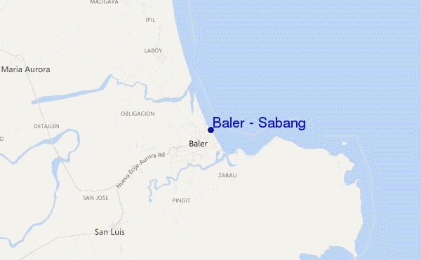 mapa de ubicación de Baler - Sabang