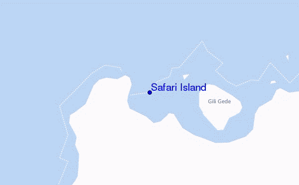 mapa de ubicación de Safari Island