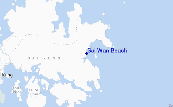 mapa de ubicación de Sai Wan Beach