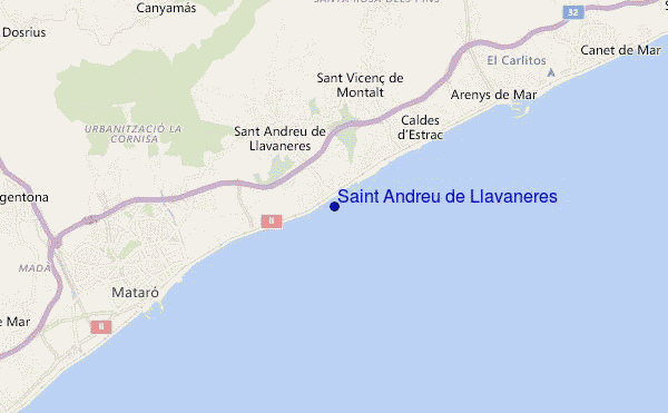 mapa de ubicación de Saint Andreu de Llavaneres