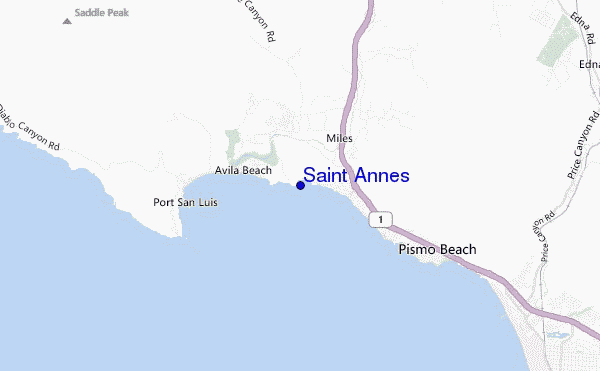mapa de ubicación de Saint Annes