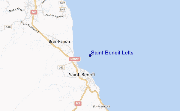 mapa de ubicación de Saint-Benoit Lefts