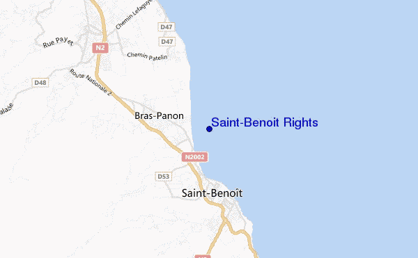 mapa de ubicación de Saint-Benoit Rights