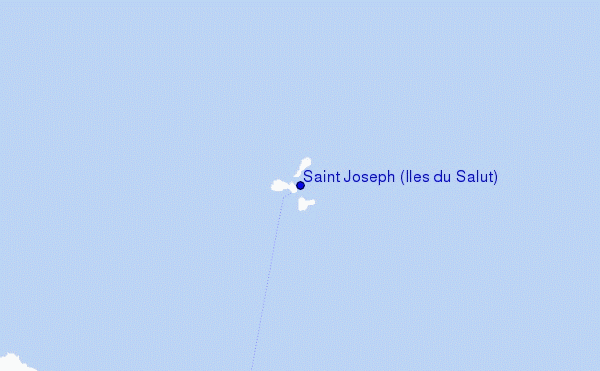 mapa de ubicación de Saint Joseph (Iles du Salut)