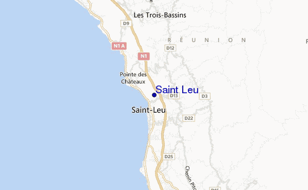 mapa de ubicación de Saint Leu