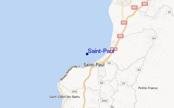 mapa de ubicación de Saint-Paul