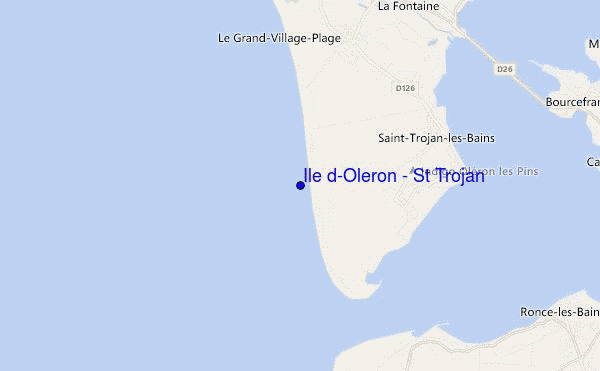 mapa de ubicación de Ile d'Oleron - St Trojan