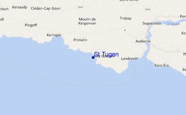 mapa de ubicación de St Tugen