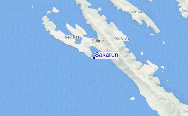 mapa de ubicación de Sakarun