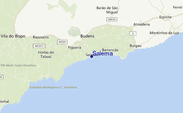 mapa de ubicación de Salema