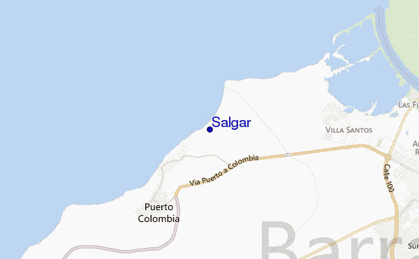 mapa de ubicación de Salgar