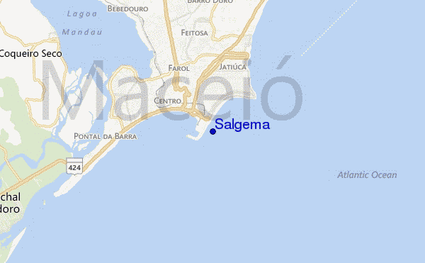 mapa de ubicación de Salgema