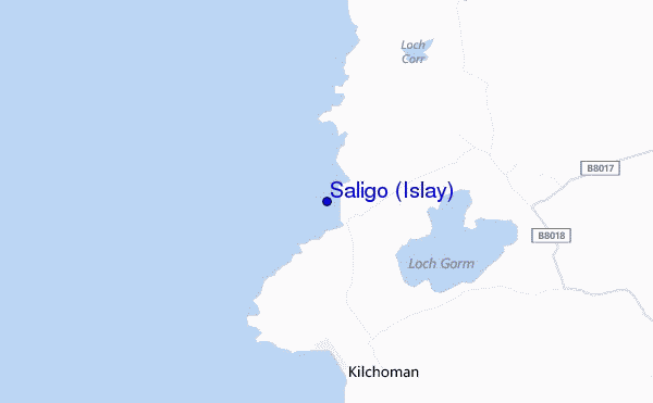 mapa de ubicación de Saligo (Islay)