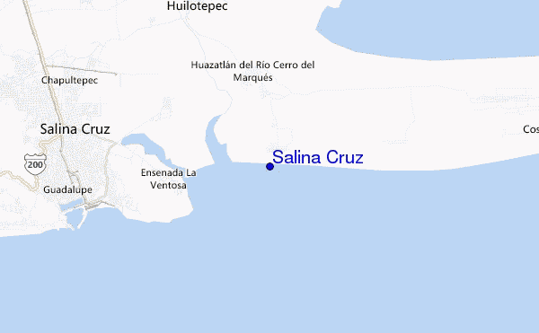 mapa de ubicación de Salina Cruz