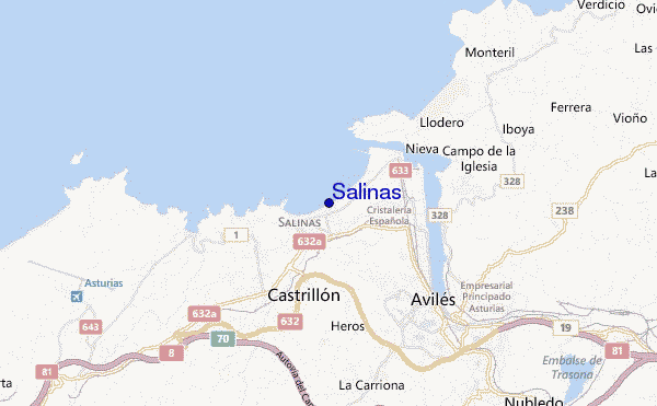 mapa de ubicación de Salinas