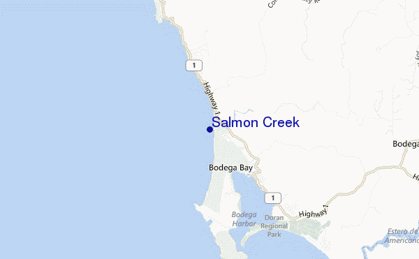 mapa de ubicación de Salmon Creek
