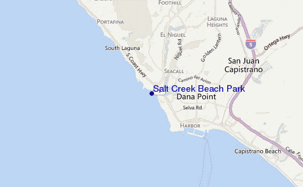 mapa de ubicación de Salt Creek Beach Park