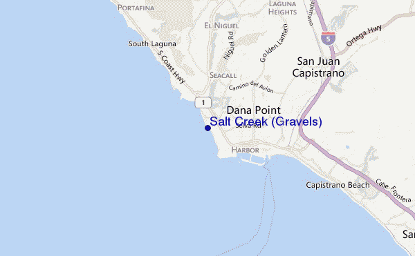 mapa de ubicación de Salt Creek (Gravels)