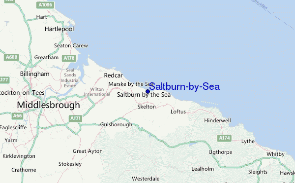 Saltburn-by-Sea Location Map