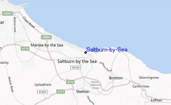 mapa de ubicación de Saltburn-by-Sea