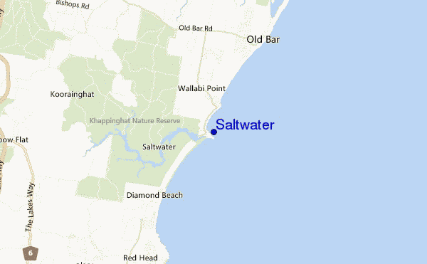 mapa de ubicación de Saltwater