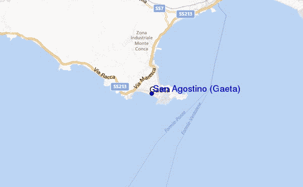 mapa de ubicación de San Agostino (Gaeta)
