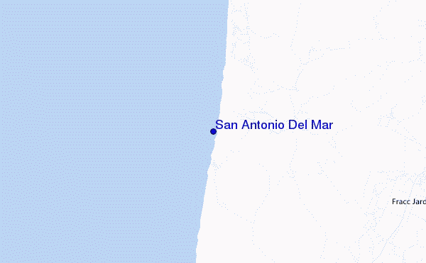 mapa de ubicación de San Antonio Del Mar