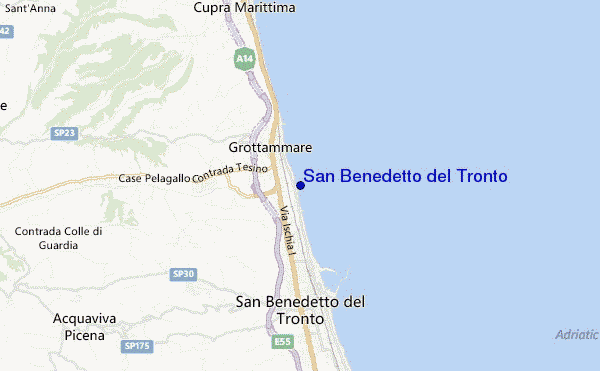 mapa de ubicación de San Benedetto del Tronto