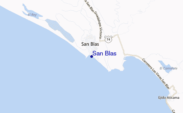 mapa de ubicación de San Blas