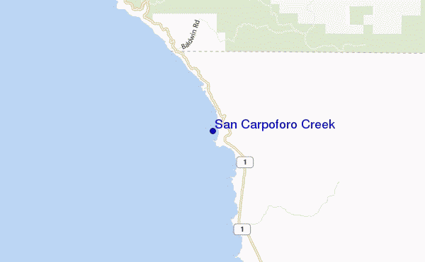mapa de ubicación de San Carpoforo Creek