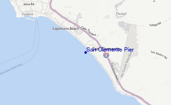 mapa de ubicación de San Clemente Pier