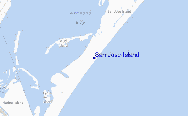 mapa de ubicación de San Jose Island