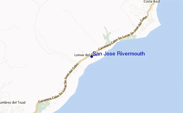 mapa de ubicación de San Jose Rivermouth