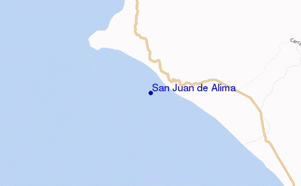mapa de ubicación de San Juan de Alima