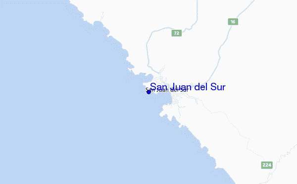 mapa de ubicación de San Juan del Sur