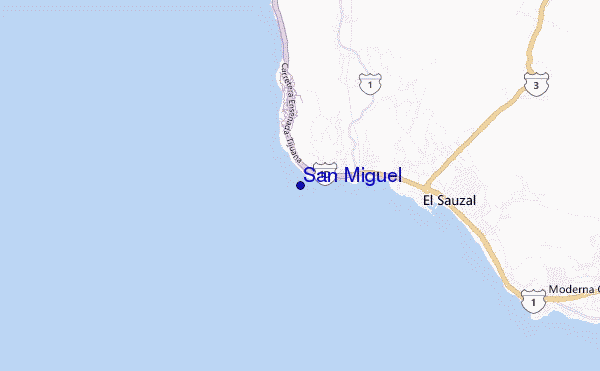 mapa de ubicación de San Miguel