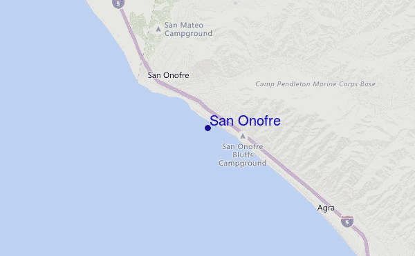 mapa de ubicación de San Onofre