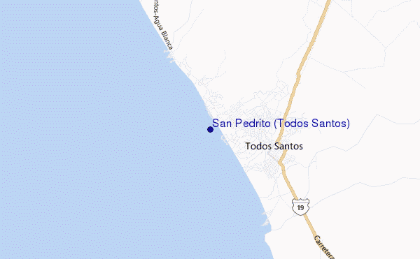 mapa de ubicación de San Pedrito (Todos Santos)