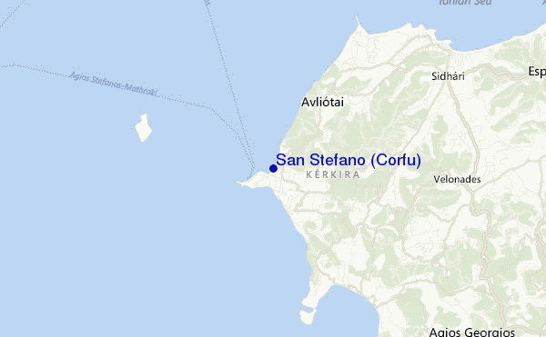 mapa de ubicación de San Stefano (Corfu)