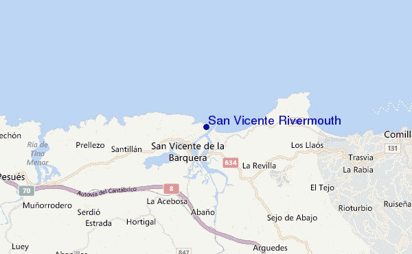 mapa de ubicación de San Vicente Rivermouth