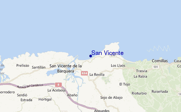 mapa de ubicación de San Vicente